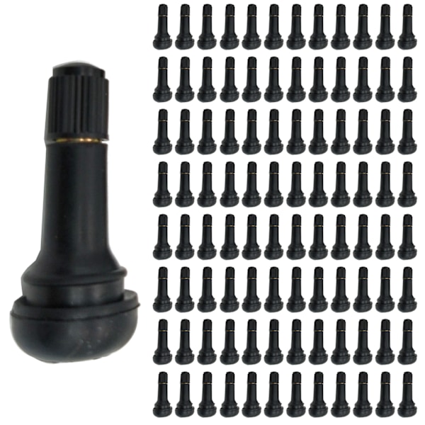 100 stk. Universal TR413 Snap-In Gummidekk for Ventilstammer Kort Stang Biltilbehør