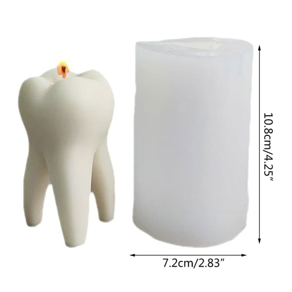 3D Tenner Silikonform Gips Epoksy Aroma Lysform for Hjemmedekorasjon