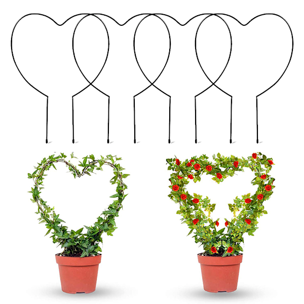 Metal Espalier Rustfri Rund/Hjerteformet Haveespalier Klatreplante Støttepind til Klatreplante Indendørs Udendørs