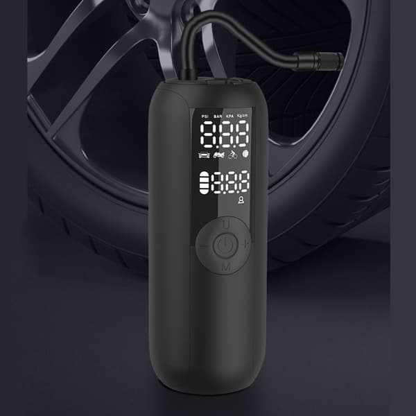 Automatisk Luftkompressor Elektrisk 2000mAh Powerbank Däck Uppblåsbar Pump