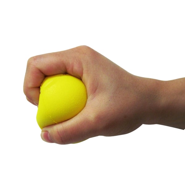 Fingerstärkande grepp Massager Hand Stresstränare Boll Rund Form Squeeze Träningsverktyg Muskelstärkande Boll Yellow