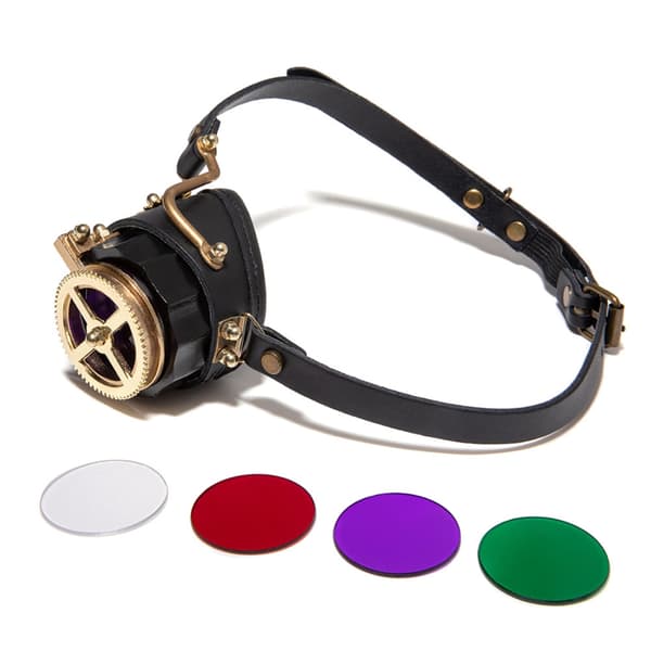 Justerbara Retro Steampunk Motorcykelglasögon för Rollspel och Temafester