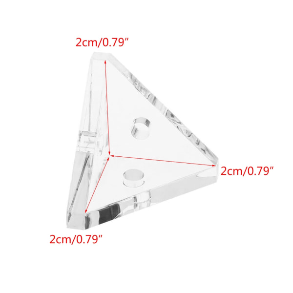10/20 st klara hörnfästen i akryl Hållbara kopplingar Vinklade kontakter i akryl Hållbara för hyllor och skåp B