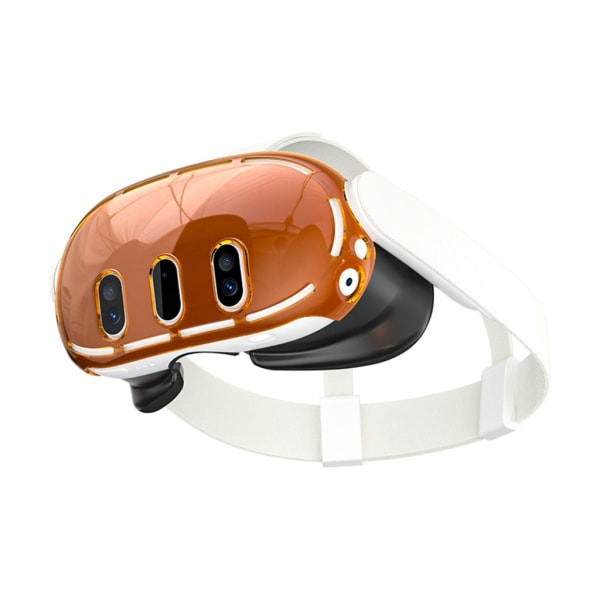 Case för MetaQuest 3 VR-hjälmar Cover för Metaquest 3-tillbehör Transparent orange