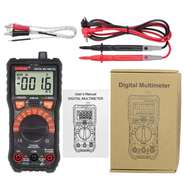 Bärbar digital multimeter TRMS 6000 Counts Elektrisk Voltmeter Tester Ohmmeter Auto Ranging Tester Mät noggrant