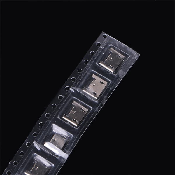 10 st Micro USB Typ B 5-stifts honkontakt SMD 4 ben 90 grader