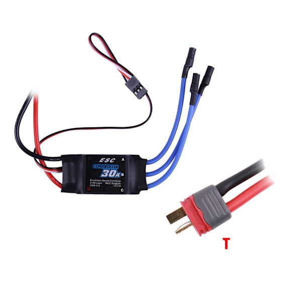 XXD 30A borstlös motorhastighetskontroll för helikopter Mini Quadcopter Drönare Tillbehör 30A welding T plug