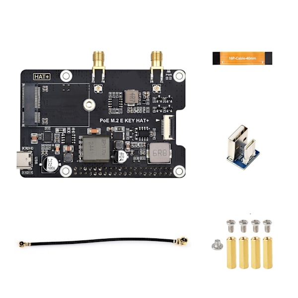PCIe til M.2 E KEY Power Over Ethernet Bluetooth-kompatibelt udvidelseskort til RPI 5