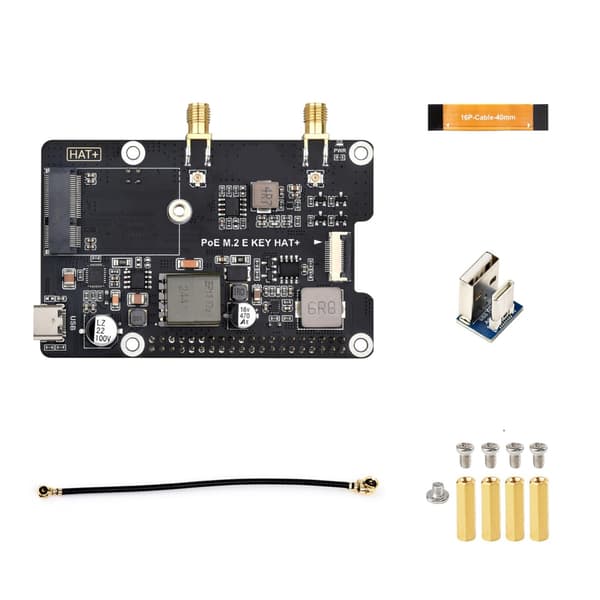 PCIe til M.2 E KEY Power Over Ethernet Bluetooth-kompatibelt utvidelseskort for RPI 5