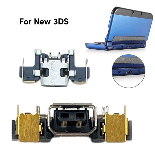 Bärbar laddningsport Power Charger Socket Adapter för nya 3DS/2DS XL/3DS XL/LL Bekvämt byte av power