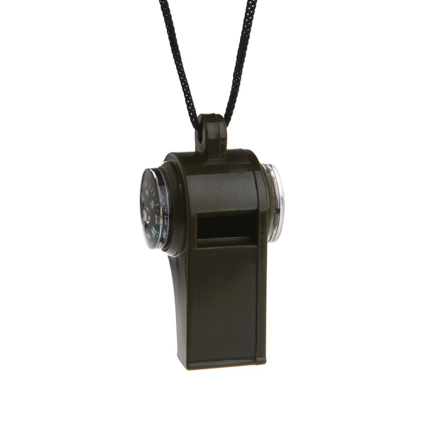 3 i 1 Utomhuscamping Vandring Nödöverlevnadsutrustning Whistle Compass Termometer