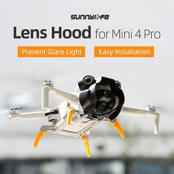 Slitstarkt motljusskydd för Mini 4 Pro kardankameror Cover Solskydd Cap Gray