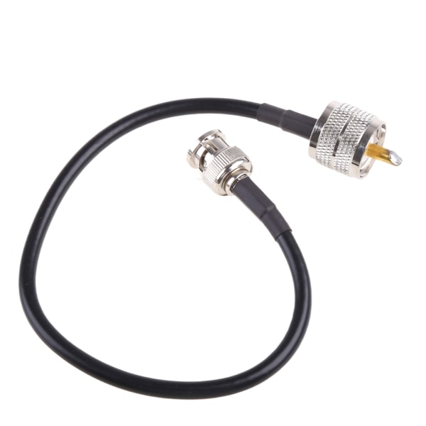 BNC hane till PL259 hane koaxialkabel UHF VHF antennkabel RG58 RF koaxial förlängningsbygeltrådar för CB skinka radio 30 cm