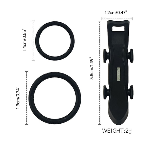 Magnetic Fishing Hook Keeper Black Fishing Baits Holder Fishing Hook Secure Keeper Holder med 2 olika gummiringar Transparent Magnetic style