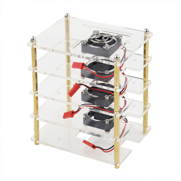 Raspberry Pi 4/3B +/3 1/2/3/4 Lager Klar Stapelbar för Fodral För Raspberry Pi 4 Modell B, Pi 3 B+, Pi 3b för Fodral med H