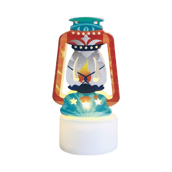 Eid Atmosphere Light LED Ljuslyktor Färgglada lyktor Hemdekorationer Hantverk Rekvisita Dekorativa lampor Plastmaterial 7