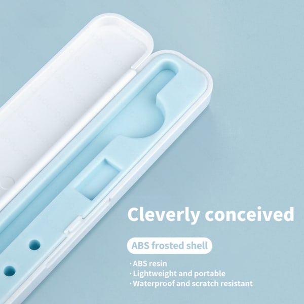 Bärbar pennhållare Pencilförvaringslåda ABS Matt Travel Hard för case för Apple Pencil 1&2 Gen för Touch Tablet-tillbehör Glacier blue 10