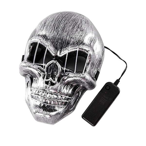 LED Glödande Masker Skull Shape Ljusmask Dansfester Bar Dance Mask PP Masker