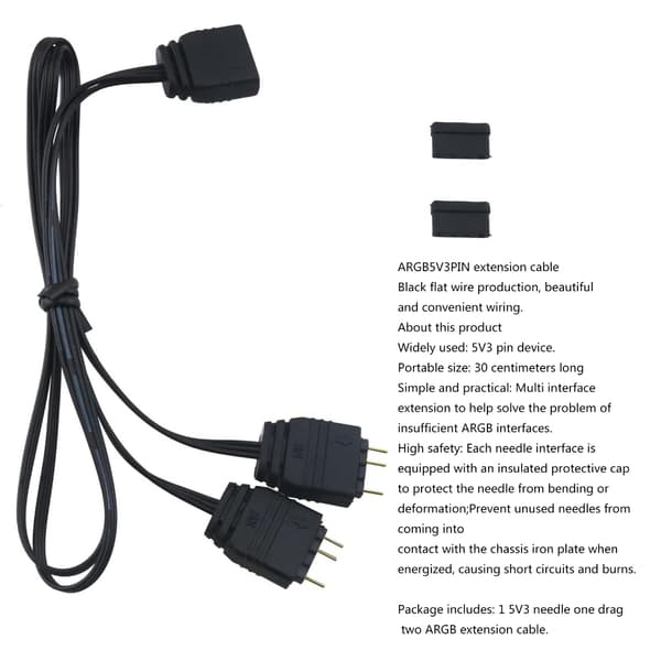 5V 3Pin ARGB SYNC HUB Siirtojatkokaapeli M/B GIGABYTE MSI:lle