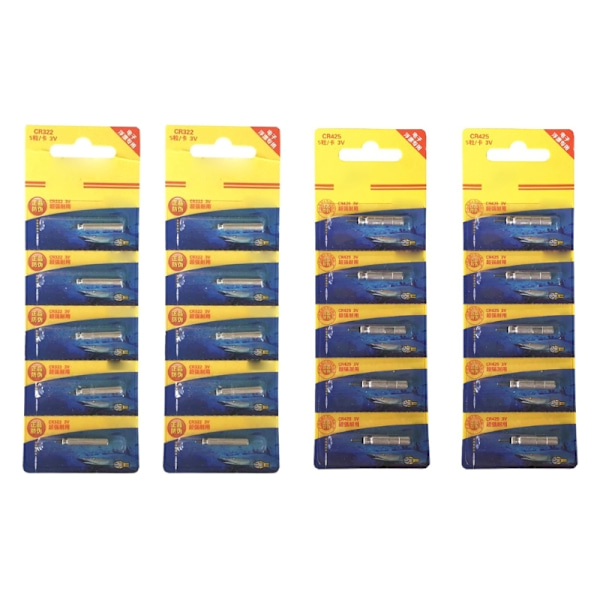Långvarigt Power Battery CR322 CR425 Electronic Night Glow Button-batteri för fiskeentusiaster och redskapsägare 10 pieces each