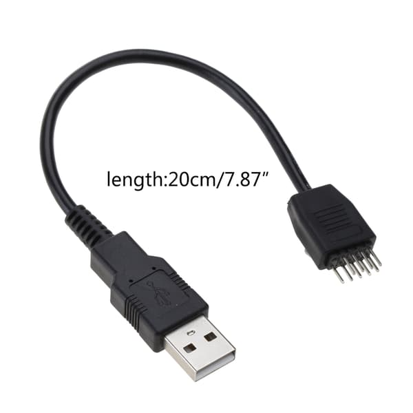 USB-otsake USB Type A -emolevyn sovitinkaapeli, 9-nastainen uros Type A -urokseen