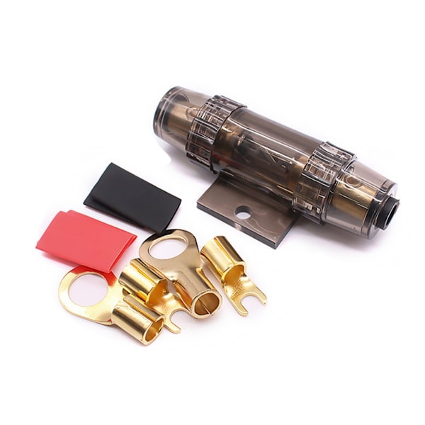 AMP Kabelfäste 8GA Bilkabeldragning Förstärkare RCA Strömkabel Kit