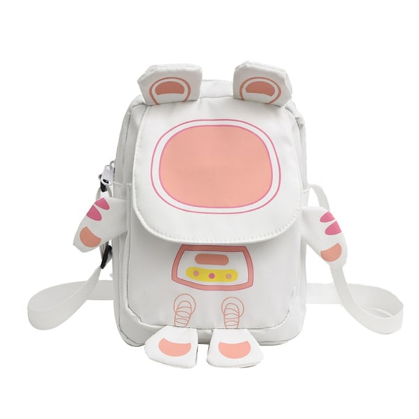 Tecknad Astronaut Messenger Bag Student Crossbody Väskor Liten Canvasväska för Kvinnor Axelremsväska