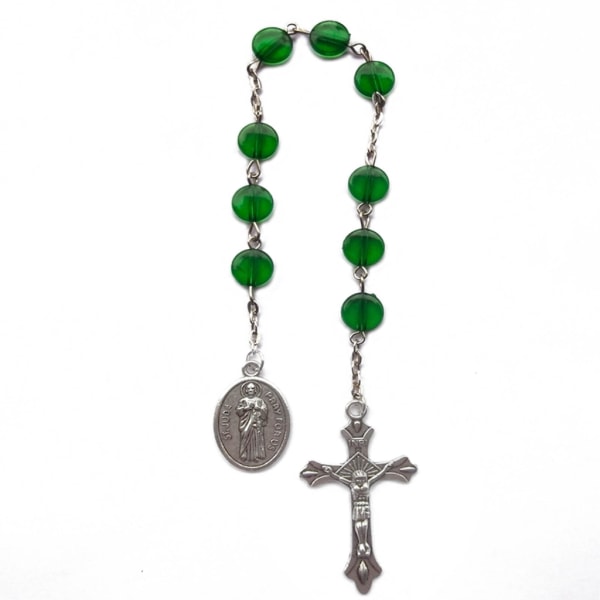 Rosary Beads Madonna Pendant Choker Girl Chain Halsband Legering Material Pärlhalsband Smycken Present för kvinnor Flickor Green