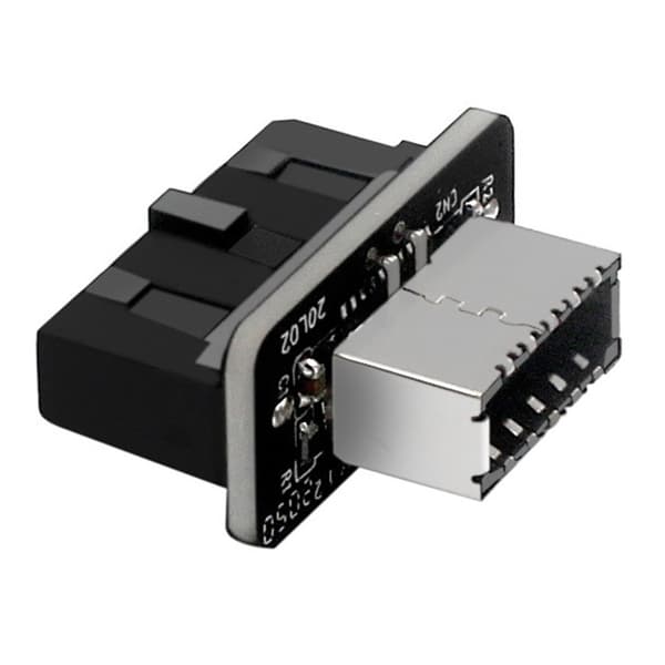 USB 3.0 Type-E Hun til 19-Pin Han Adapter til Intern Bundkort Tilslutning - Vertikal Header Splitter til Type C Bundkort