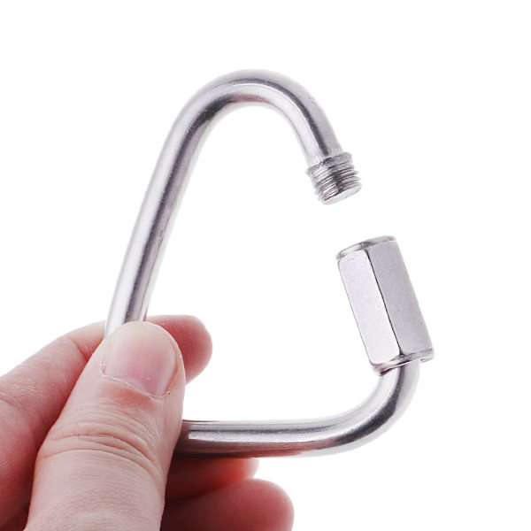 Rostfritt stål solid för triangelanslutning Ring Meilong lås för triangellås för klättring campingutrustning 6.0*56*47