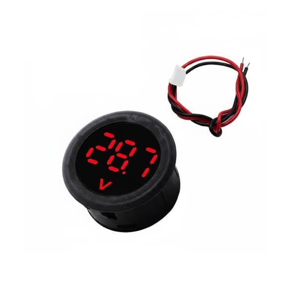 5-100V To-leder Voltmeter Digital Voltmeter LED Digital Display Cirkulær Blue