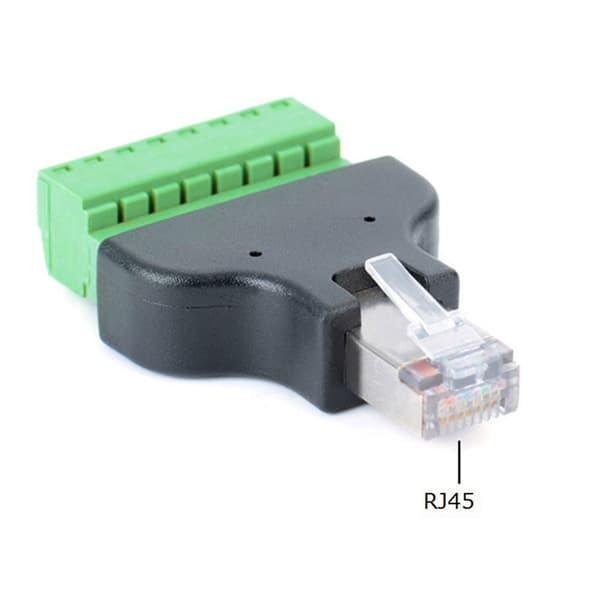 Kompakt RJ45 til 8PIN Terminal Adapter Korrosionsfri Problemfri Dataoverførsel