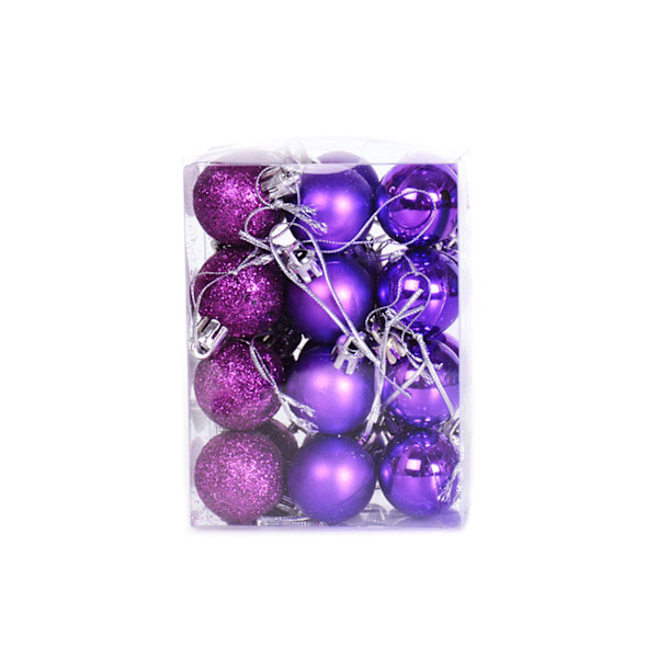 24 stk./sett 12 farger Julekulepynt Ball Fest Hjem Hagedekorasjon For Juletre Anheng Ball