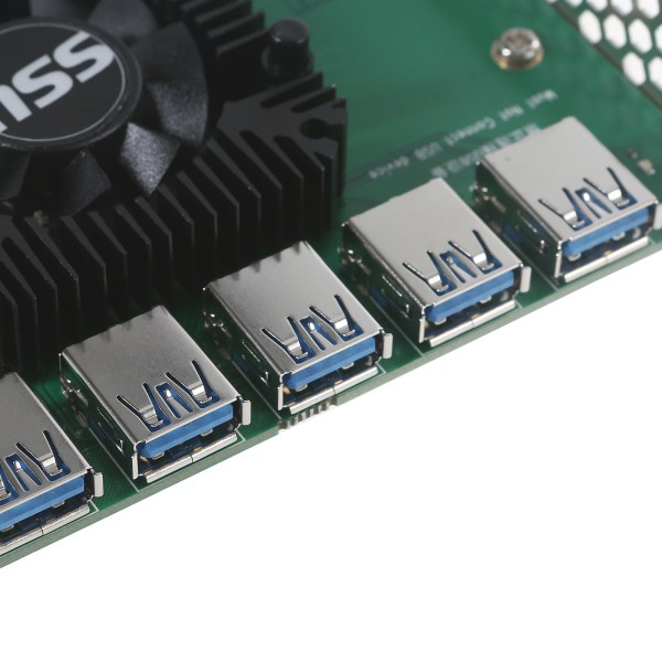 PCI-E till PCI-E Adapter 1 till 6 PCI-Express Slot 4x till 16x USB 3.0 Special Mining Riser Card Pcie Extender för BTC Mining