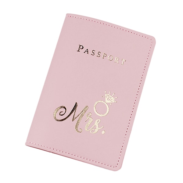 Enkelt mode cover resepasshållare plånbok present PU- case cover unisex Pink
