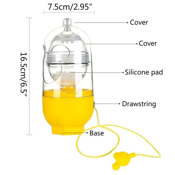 Manuella äggshakers Äggvita och äggula Spin Mixers Hand Egg Scrambler Plastmaterial för att göra hårdkokta gyllene ägg