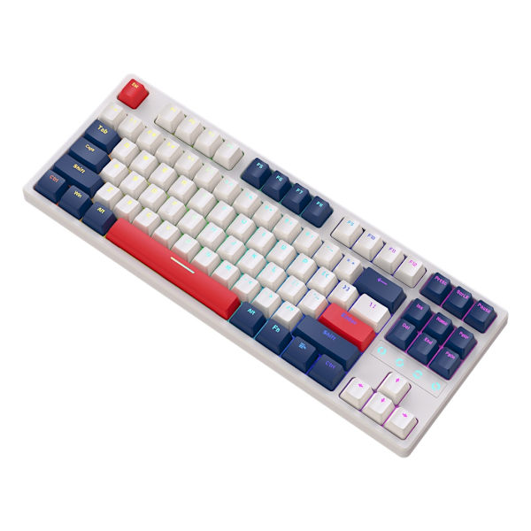 K87 Trådlöst Mekaniskt Gamingtangentbord RGB 3-lägen TypeC 2.4G- Bluetooth-kompatibel5.0 Trådlöst Tangentbord 87 Tangenter Hotswap