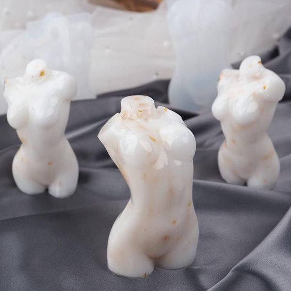 3D Manlig Kvinnlig Kropp Ljus Gjutform UV Kristall Epoxiharts Form 5