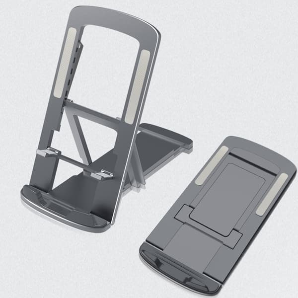 Hopfällbart stativ för bärbar dator 7 Höjdjusterbar Ergonomisk Aluminium Riser Platform Super Stable för 4-12,9" bärbara datorer Silver
