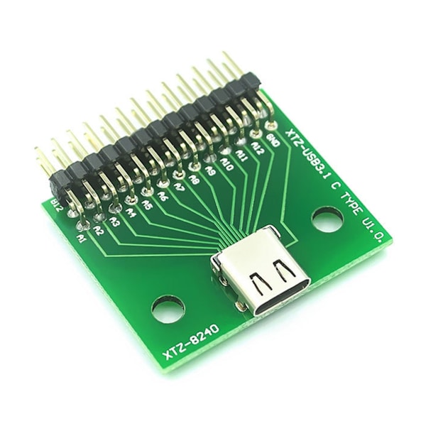 USB 3.1 Type C Hunn Testkort PCB Adapterkontakt Med Pin Header