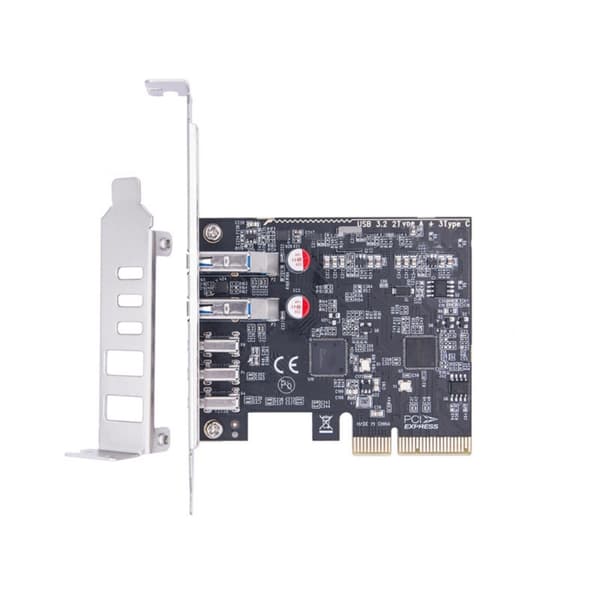 PCIe 4X USB3.2 Gen 2 -kortti useilla USB Type C -porteilla helppoa integrointia varten