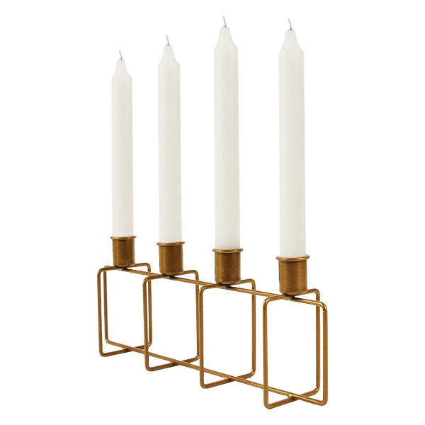 Europeisk Ljusstake Ljusstake Candelabrum Stand Candlelight Decor Gold