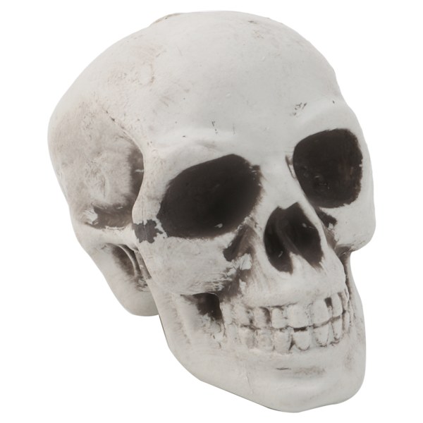 Mini menneskekranie i plastik, dekorationsrekvisit, skelet til Halloween, kaffebarer, pynt