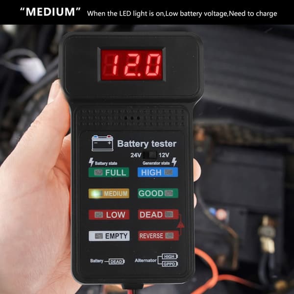 Batteriinspektør til flere køretøjer 12/24V Håndholdt Gadget til Bilejere og Forhandlere