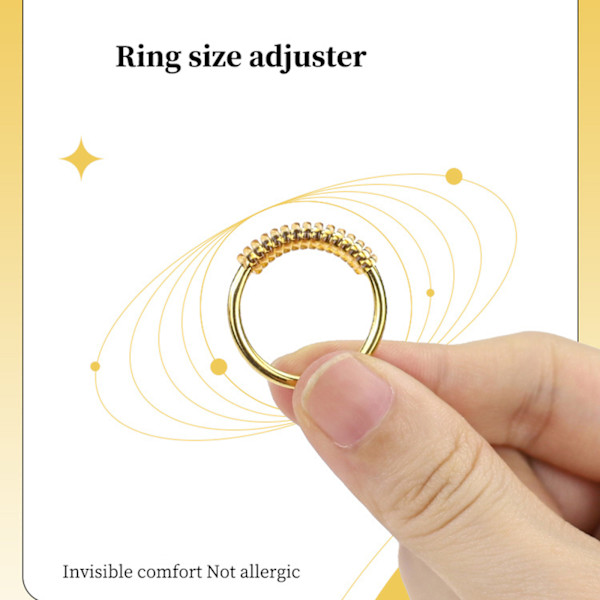 4 stycken/ set Smycken Verktyg Spiral Bas Ring Justerare Guld Färg Ring Spännare Ändring av storlek Verktyg Smycken Ring Skydd 3/5mm null - A 3mm round