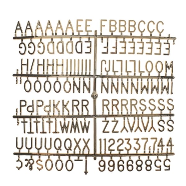 Alfabetssiffror tecken för utbytbara filt Letter Board anslagstavlor Word Gold