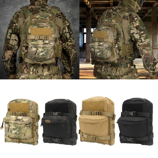 1000D Tactical Military Outdoor Sport Vattenväskor Mini Hydration Bag Hydration Ryggsäck Assault Molle Pouch för vuxen Khaki