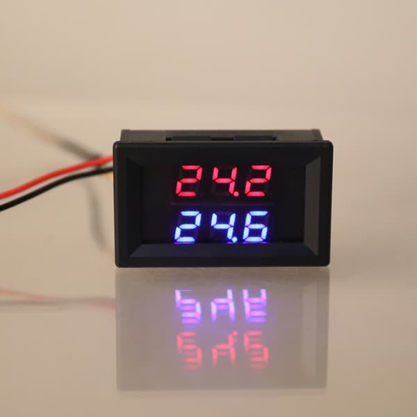 K-typ termoelement temperatursensor LED-display intern och extern temperatursensor