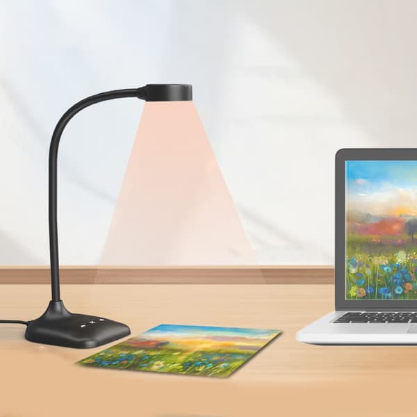 Justerbart USB-dokumentkamera med LED-lys til online undervisning webcam