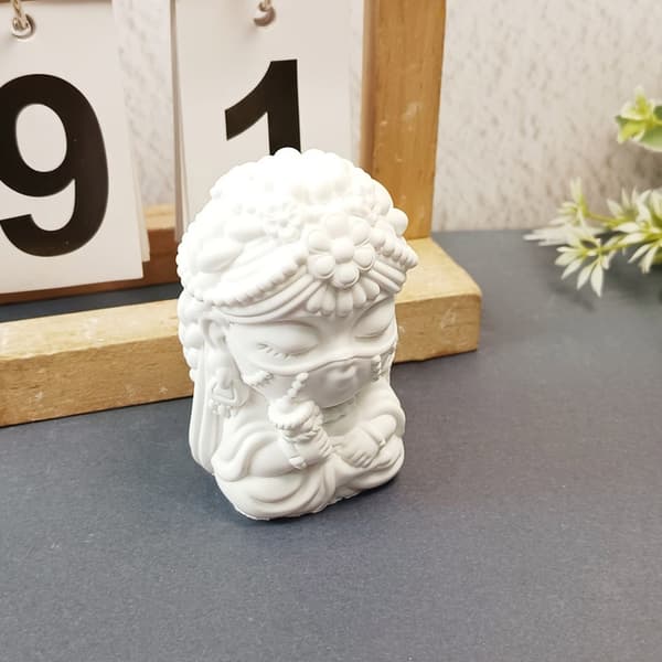 Silikoneform 3D Loulan Prinsesse Lysforme Støbeforme Ornamentforme